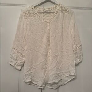 JohnPaulRichard Cream Lace Blouse